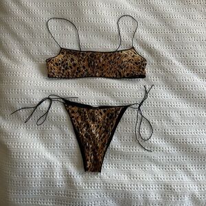 Tropic of C bikini set in Kingston Cat; C bralette size M and C bottom size L